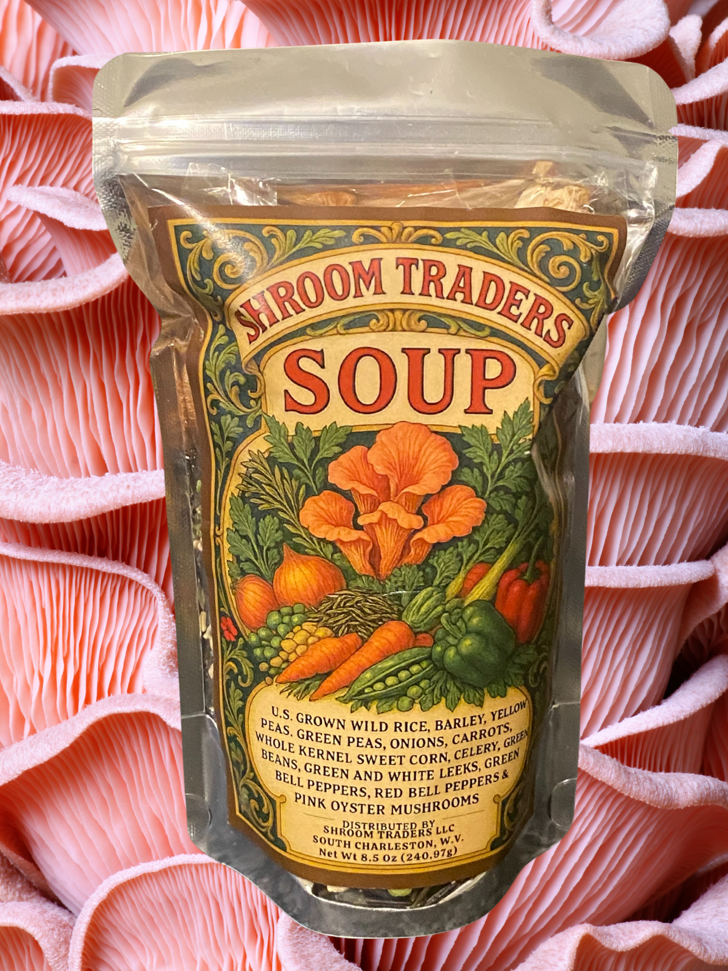 Shroom Traders Hearty Harvest Pink Oyster Mushroom Soup Mix