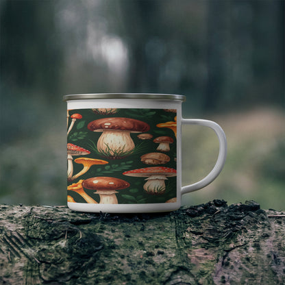 Shroom Traders Enamel Camping Mug