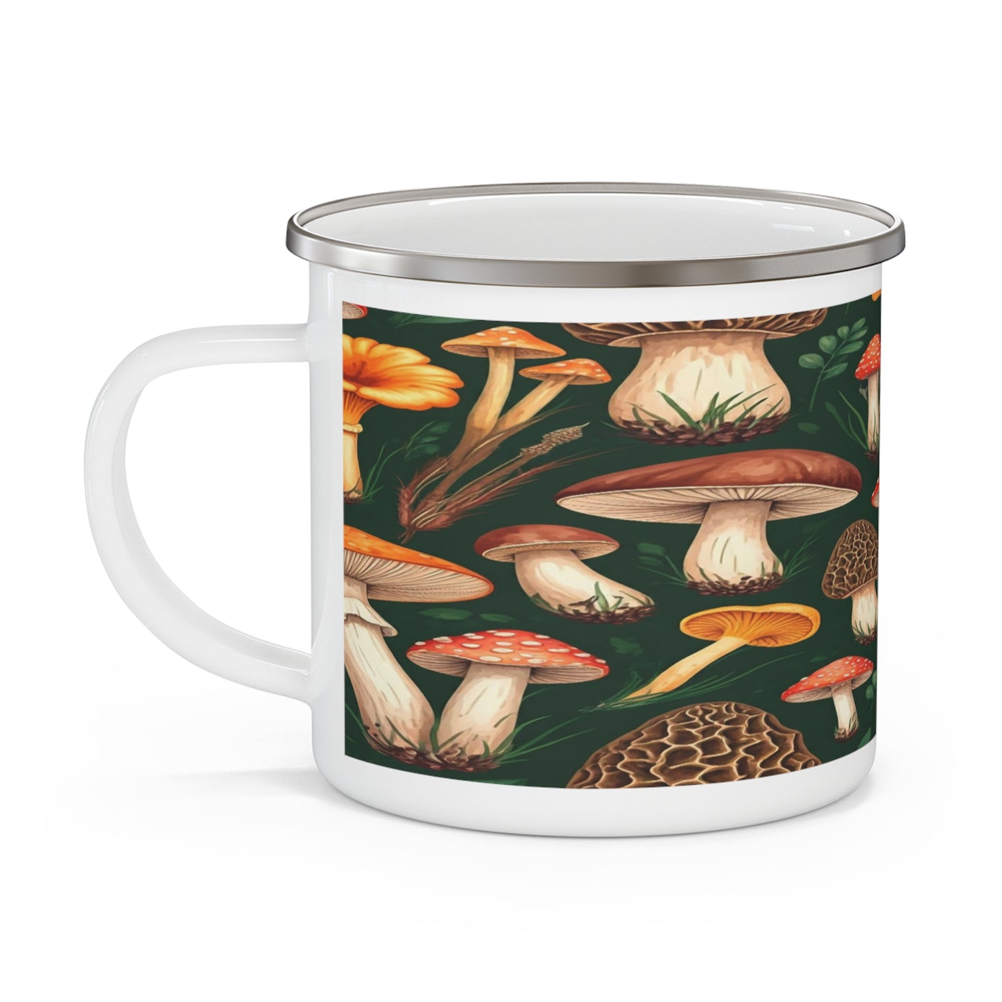 Shroom Traders Enamel Camping Mug