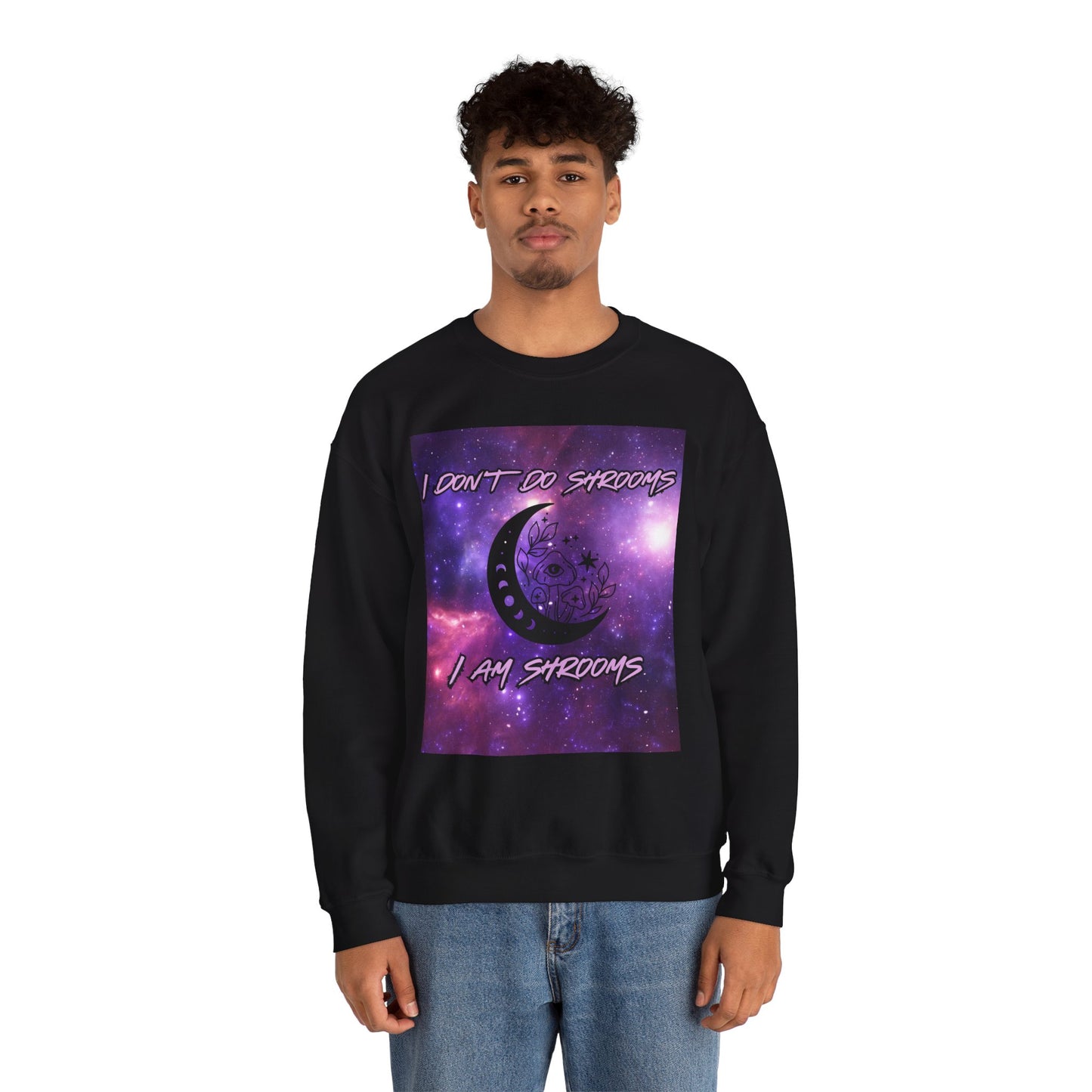 I Am Shrooms Graphic Crewneck Sweatshirt - Unisex Heavy Blend™