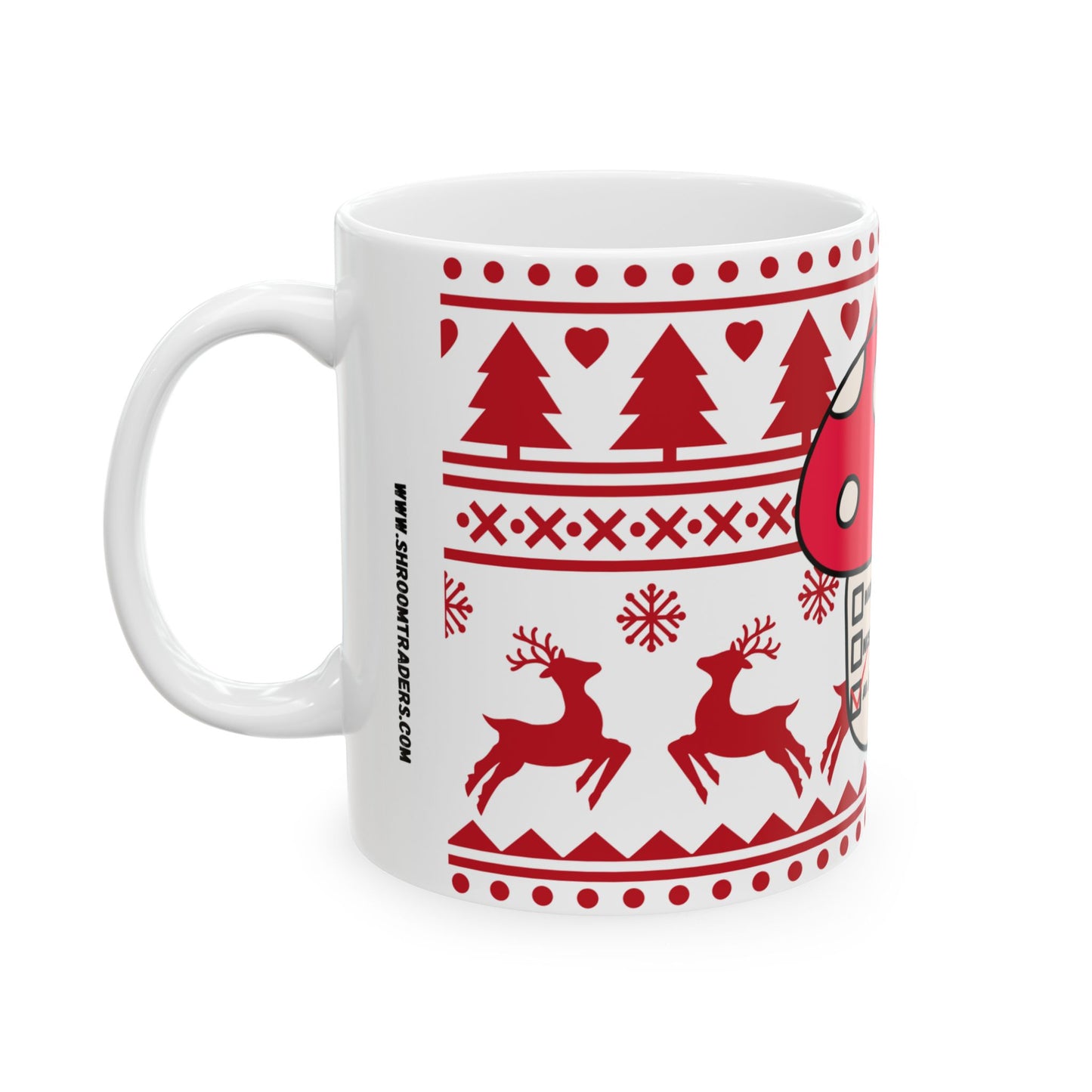 Shroom Traders Festive Mushroom Ceramic Mug - 'An Attempt Was Made' | Naughty or Nice Holiday Cup